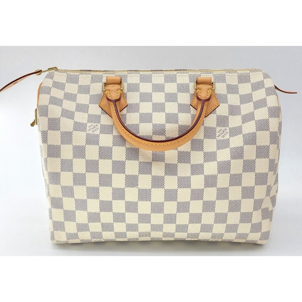 Louis Vuitton Speedy 30 Damier Azur Canvas Tote | Super Mint Condition - Picture 3 of 9
